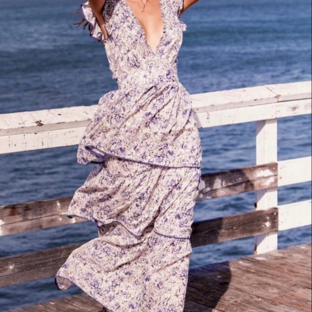Happy x nature Tiered Maxi Dress -size 12